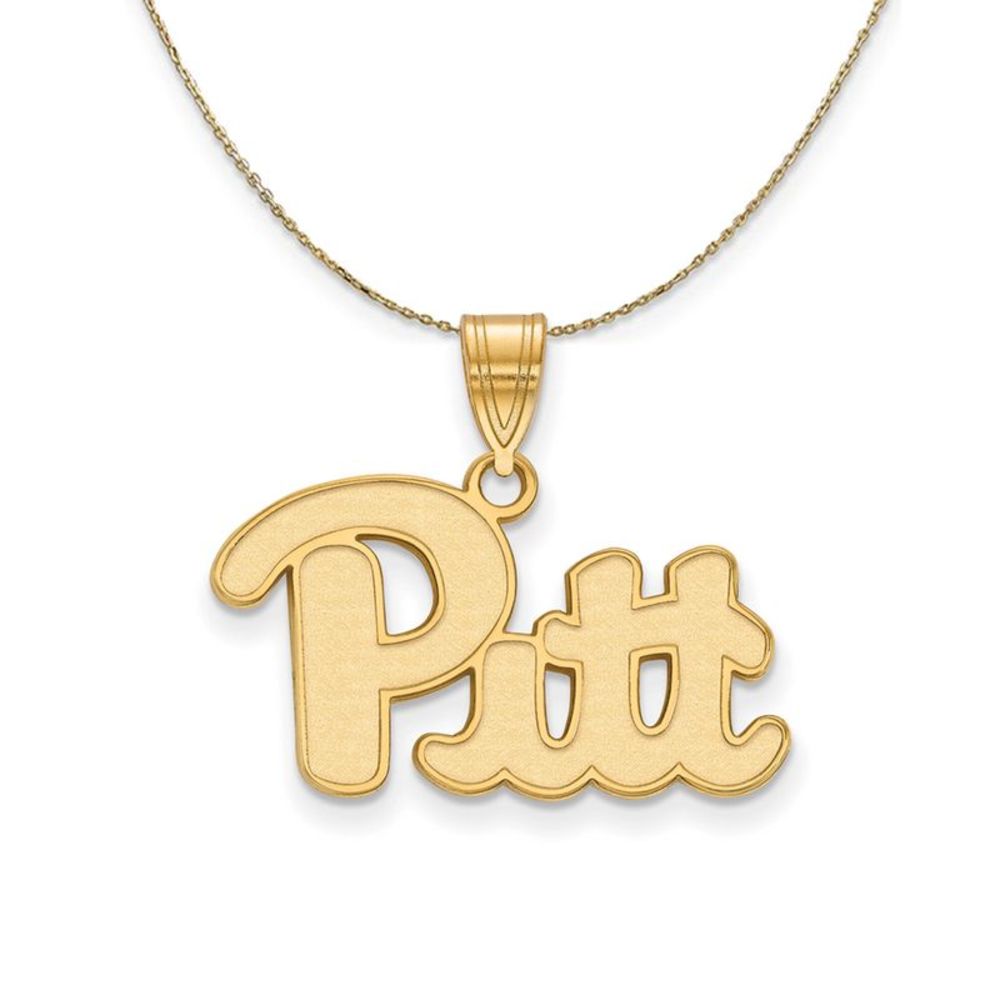 14k Yellow Gold U. of Pittsburgh Medium 'Pitt' Necklace - 16 Inch